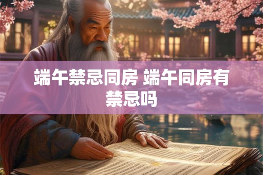 端午禁忌同房 端午同房有禁忌吗 端午禁忌同房 端午同房有禁忌吗