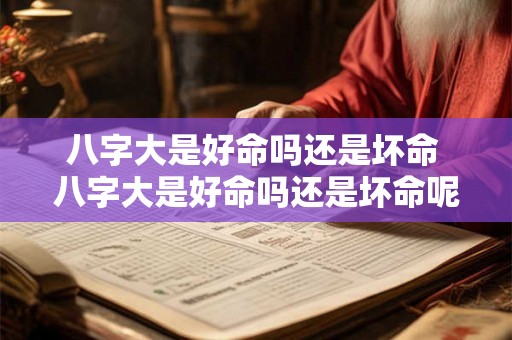八字大是好命吗还是坏命 八字大是好命吗还是坏命呢 八字大是好命吗还是坏命 八字大是好命吗还是坏命呢
