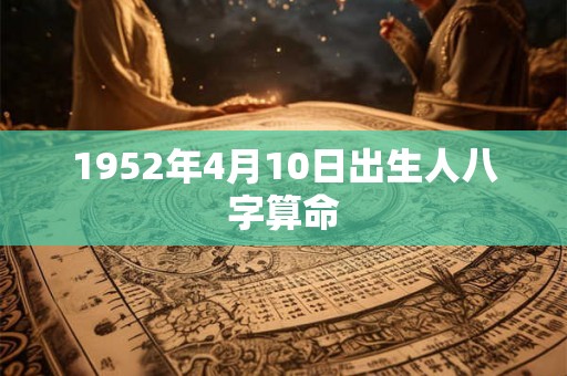 1952年4月10日出生人八字算命 1952年4月10日出生人八字算命