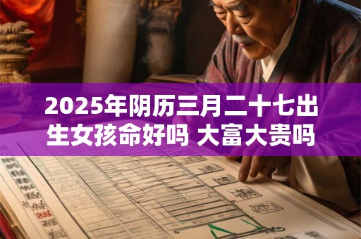 2025年阴历三月二十七出生女孩命好吗 大富大贵吗 2025年阴历三月二十七出生女孩命好吗 大富大贵吗