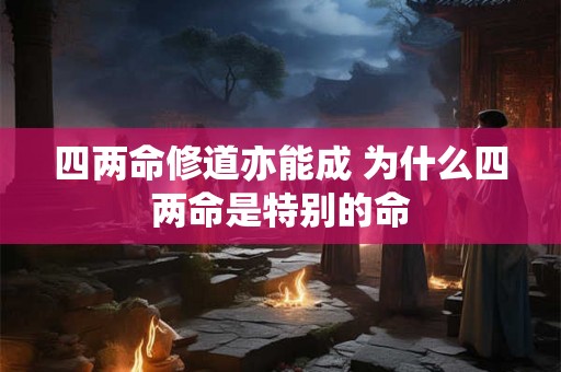 四两命修道亦能成 为什么四两命是特别的命