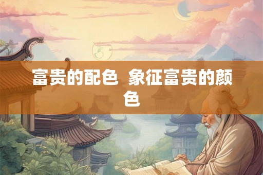 富贵的配色 象征富贵的颜色 富贵的配色 象征富贵的颜色