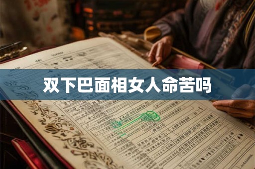 双下巴面相女人命苦吗 双下巴面相女人命苦吗