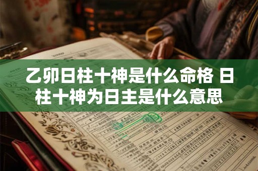 乙卯日柱十神是什么命格 日柱十神为日主是什么意思 乙卯日柱十神是什么命格 日柱十神为日主是什么意思