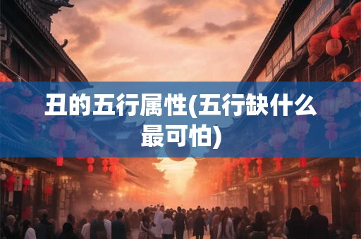 丑的五行属性(五行缺什么最可怕)