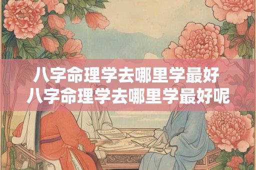 八字命理学去哪里学最好 八字命理学去哪里学最好呢 八字命理学去哪里学最好 八字命理学去哪里学最好呢
