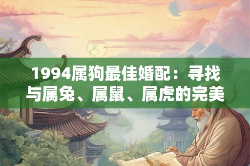 1994属狗最佳婚配:寻找与属兔、属鼠、属虎的完美契合 1994属狗最佳婚配:寻找与属兔、属鼠、属虎的完美契合