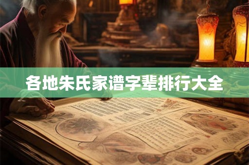 各地朱氏家谱字辈排行大全