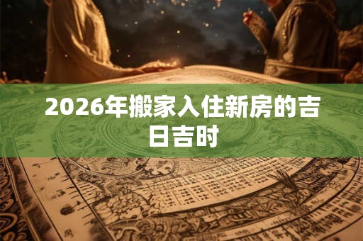 2026年搬家入住新房的吉日吉时 2026年搬家入住新房的吉日吉时