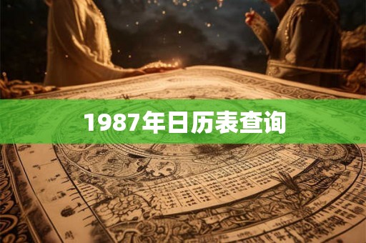 1987年日历表查询