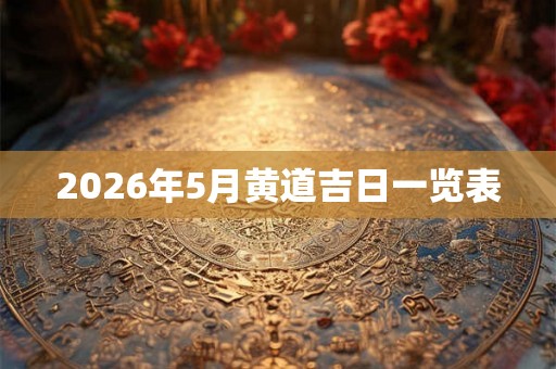 2026年5月黄道吉日一览表