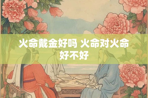 火命戴金好吗 火命对火命好不好 火命戴金好吗 火命对火命好不好