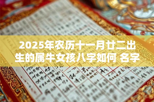 2025年农历十一月廿二出生的属牛女孩八字如何 名字推荐