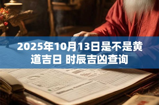 2025年10月13日是不是黄道吉日 时辰吉凶查询 2025年10月13日是不是黄道吉日 时辰吉凶查询