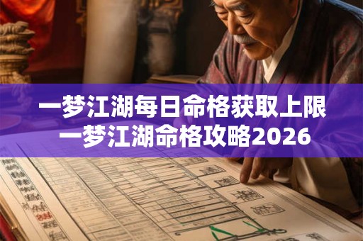 一梦江湖每日命格获取上限 一梦江湖命格攻略2026