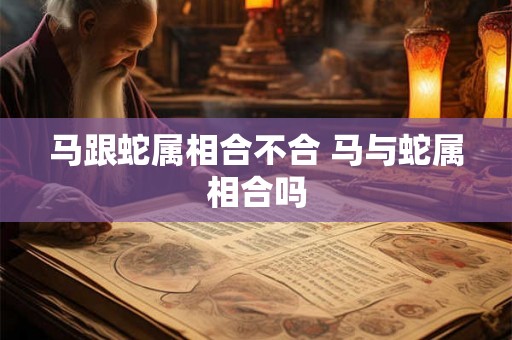 马跟蛇属相合不合 马与蛇属相合吗