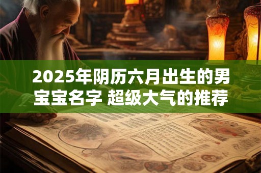 2025年阴历六月出生的男宝宝名字 超级大气的推荐