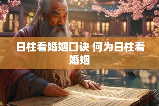 日柱看婚姻口诀 何为日柱看婚姻 日柱看婚姻口诀 何为日柱看婚姻