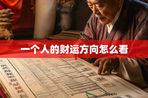 一个人的财运方向怎么看 一个人的财运方向怎么看