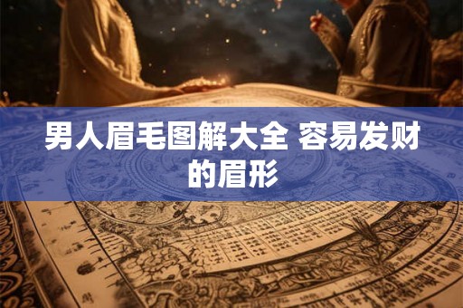 男人眉毛图解大全 容易发财的眉形 男人眉毛图解大全 容易发财的眉形