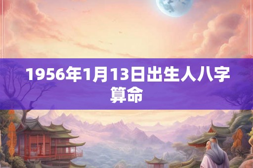 1956年1月13日出生人八字算命 1956年1月13日出生人八字算命