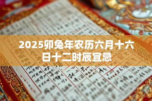 2025卯兔年农历六月十六日十二时辰宜忌 2025卯兔年农历六月十六日十二时辰宜忌