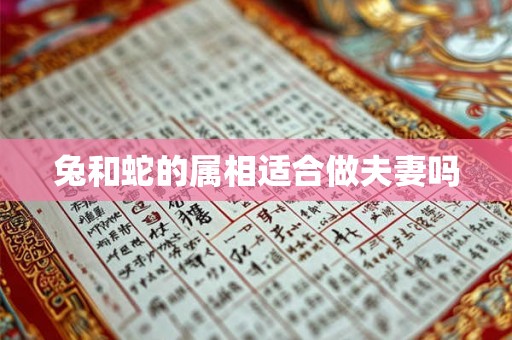 兔和蛇的属相适合做夫妻吗 兔和蛇的属相适合做夫妻吗