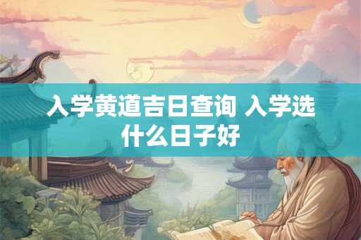 入学黄道吉日查询 入学选什么日子好 入学黄道吉日查询 入学选什么日子好