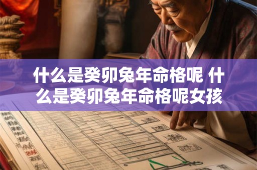什么是癸卯兔年命格呢 什么是癸卯兔年命格呢女孩