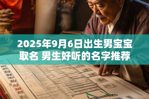 2025年9月6日出生男宝宝取名 男生好听的名字推荐 2025年9月6日出生男宝宝取名 男生好听的名字推荐