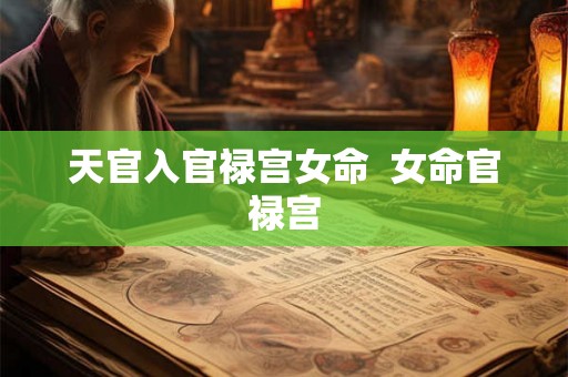 天官入官禄宫女命 女命官禄宫 天官入官禄宫女命 女命官禄宫