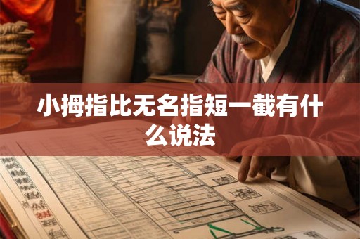小拇指比无名指短一截有什么说法 小拇指比无名指短一截有什么说法
