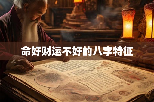 命好财运不好的八字特征 命好财运不好的八字特征