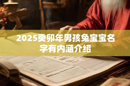 2025癸卯年男孩兔宝宝名字有内涵介绍 2025癸卯年男孩兔宝宝名字有内涵介绍
