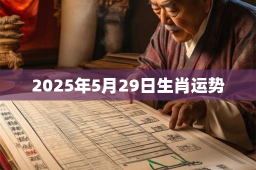 2025年5月29日生肖运势 2025年5月29日生肖运势