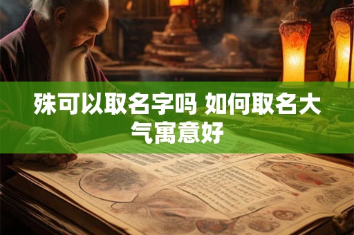 殊可以取名字吗 如何取名大气寓意好
