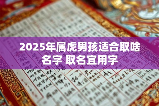 2025年属虎男孩适合取啥名字 取名宜用字 2025年属虎男孩适合取啥名字 取名宜用字