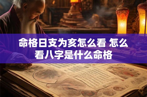命格日支为亥怎么看 怎么看八字是什么命格