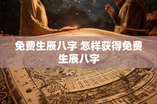 免费生辰八字 怎样获得免费生辰八字 免费生辰八字 怎样获得免费生辰八字