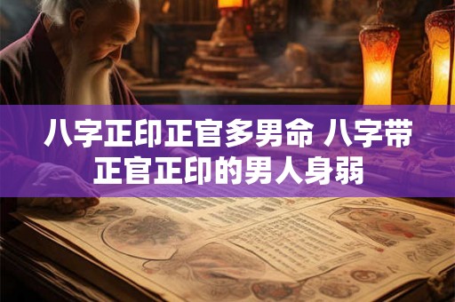 八字正印正官多男命 八字带正官正印的男人身弱 八字正印正官多男命 八字带正官正印的男人身弱