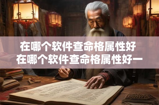 在哪个软件查命格属性好 在哪个软件查命格属性好一点 在哪个软件查命格属性好 在哪个软件查命格属性好一点