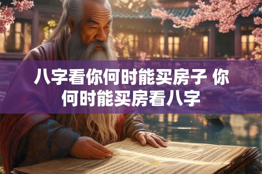 八字看你何时能买房子 你何时能买房看八字 八字看你何时能买房子 你何时能买房看八字