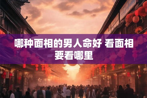 哪种面相的男人命好 看面相要看哪里