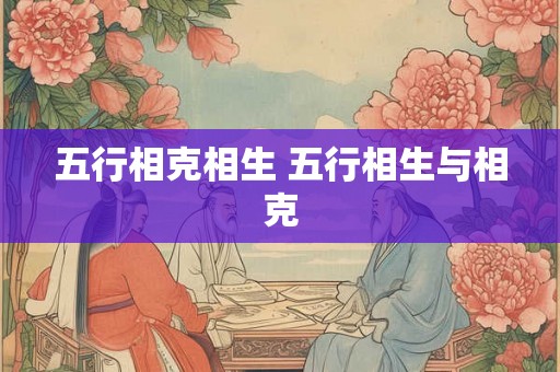 五行相克相生 五行相生与相克 五行相克相生 五行相生与相克
