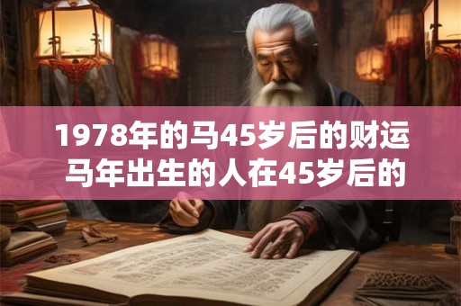 1978年的马45岁后的财运 马年出生的人在45岁后的财运如何 1978年的马45岁后的财运 马年出生的人在45岁后的财运如何