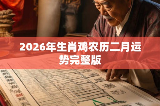 2026年生肖鸡农历二月运势完整版 2026年生肖鸡农历二月运势完整版