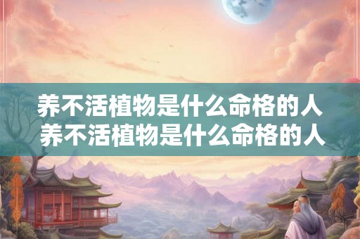 养不活植物是什么命格的人 养不活植物是什么命格的人呢