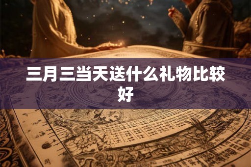 三月三当天送什么礼物比较好 三月三当天送什么礼物比较好