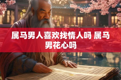 属马男人喜欢找情人吗 属马男花心吗 属马男人喜欢找情人吗 属马男花心吗