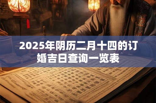 2025年阴历二月十四的订婚吉日查询一览表